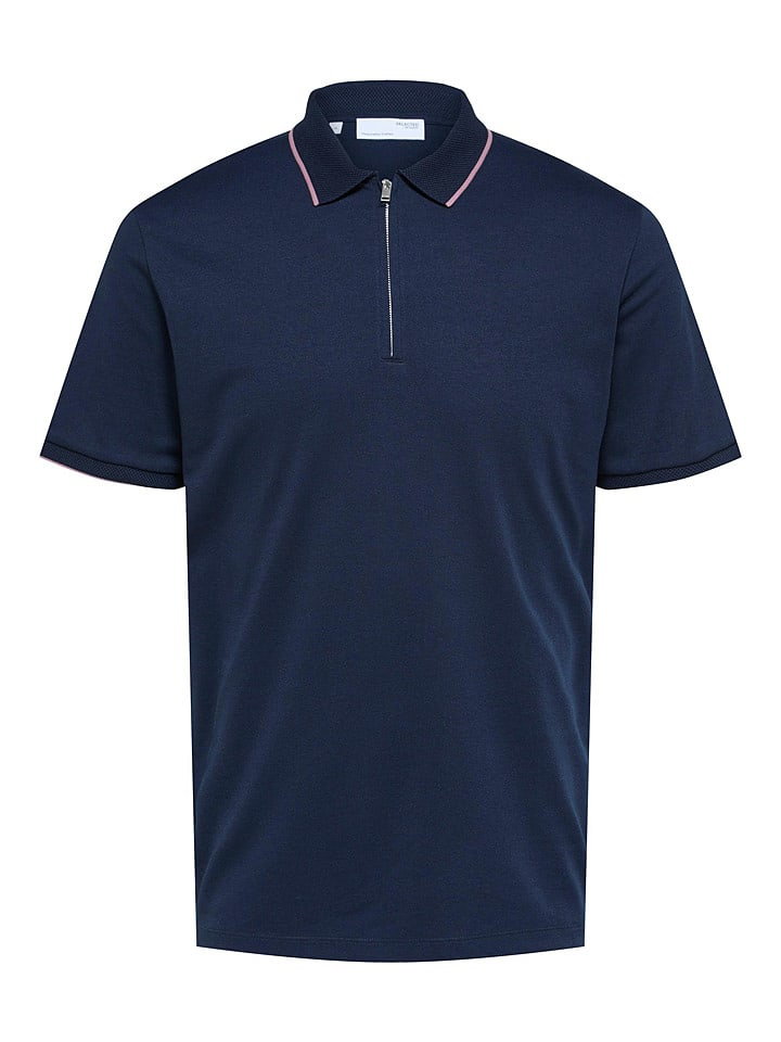 SELECTED HOMME Koszulka polo "Figo" w kolorze granatowym