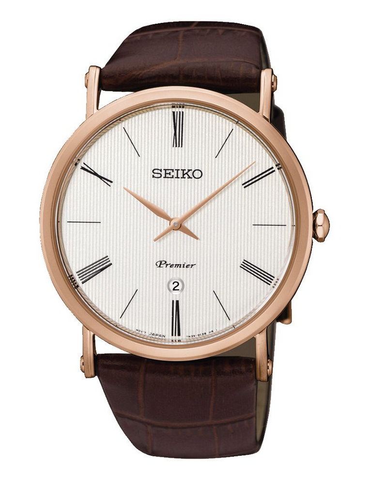 Zegarek marki Seiko model SKP398 kolor Brązowy. Akcesoria Męskie. Sezon: Cały rok