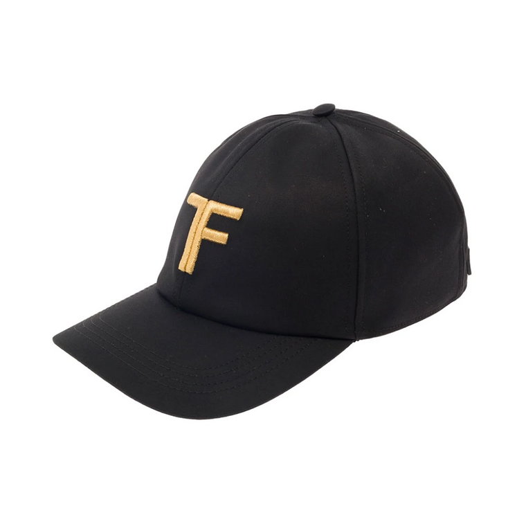 Czarna czapka baseballowa z logo TF Tom Ford