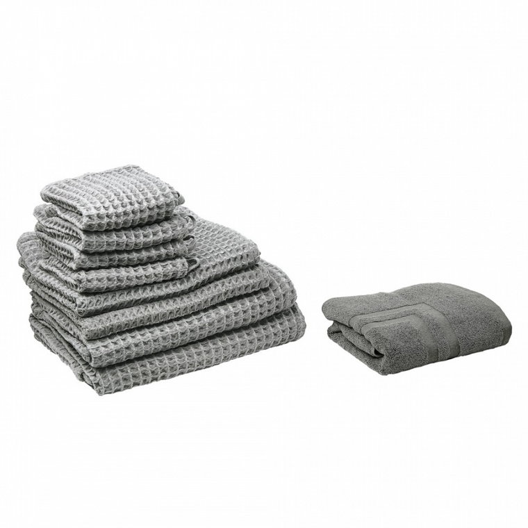 Komplet 9 ręczników bawełniany szary AREORA kod: 4251682258715