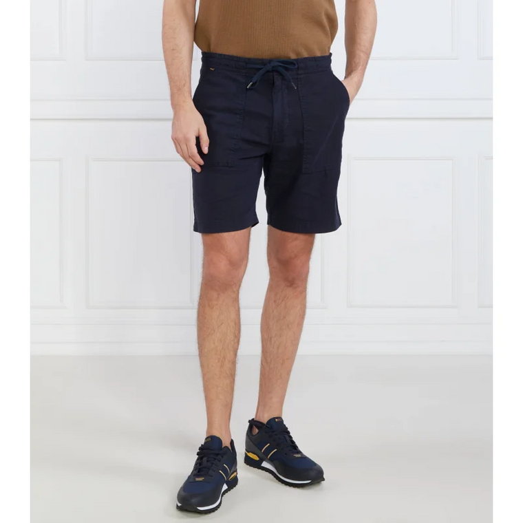 BOSS ORANGE Lniane szorty Sisla-PP-Shorts 10248428 01 | Regular Fit