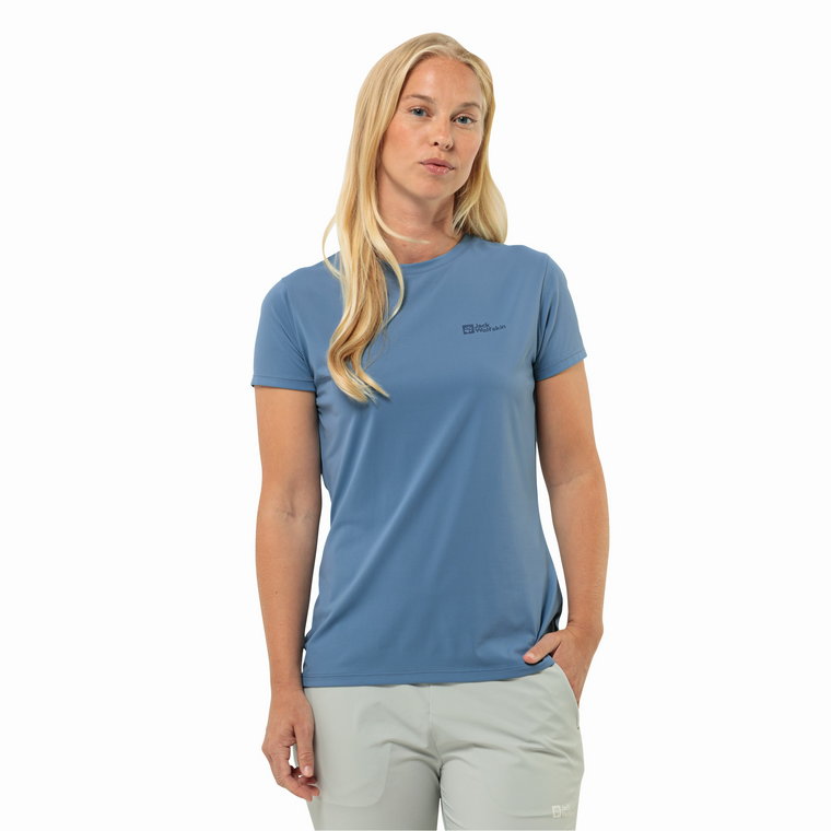 Damska koszulka Jack Wolfskin PRELIGHT TRAIL T W elemental blue - XS