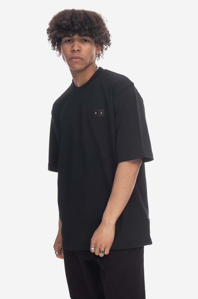 Neil Barett t-shirt bawełniany kolor czarny gładki PBJS183.U514C-3579