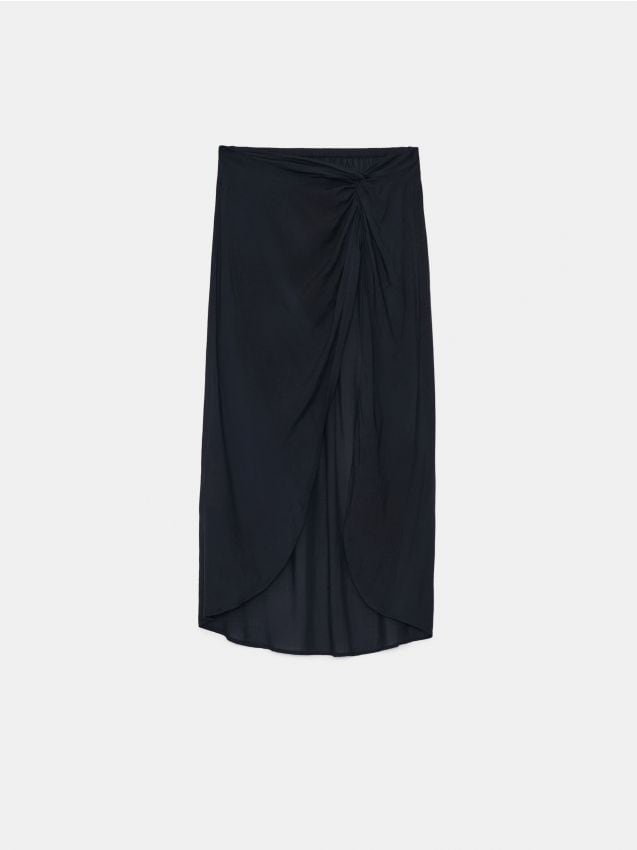Mohito - Czarna spódnica plażowa z modalu - czarny