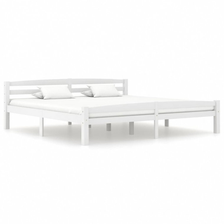 Rama łóżka, biała, lite drewno sosnowe, 180 x 200 cm kod: V-322073