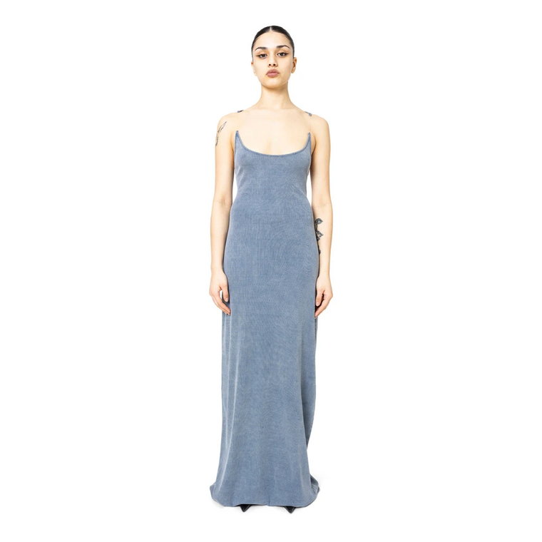 Niebieska Sukienka z Niewidocznymi Ramiączkami Y/Project