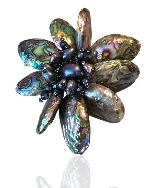AnKa Biżuteria, Unikatowa broszka z muszli abalone