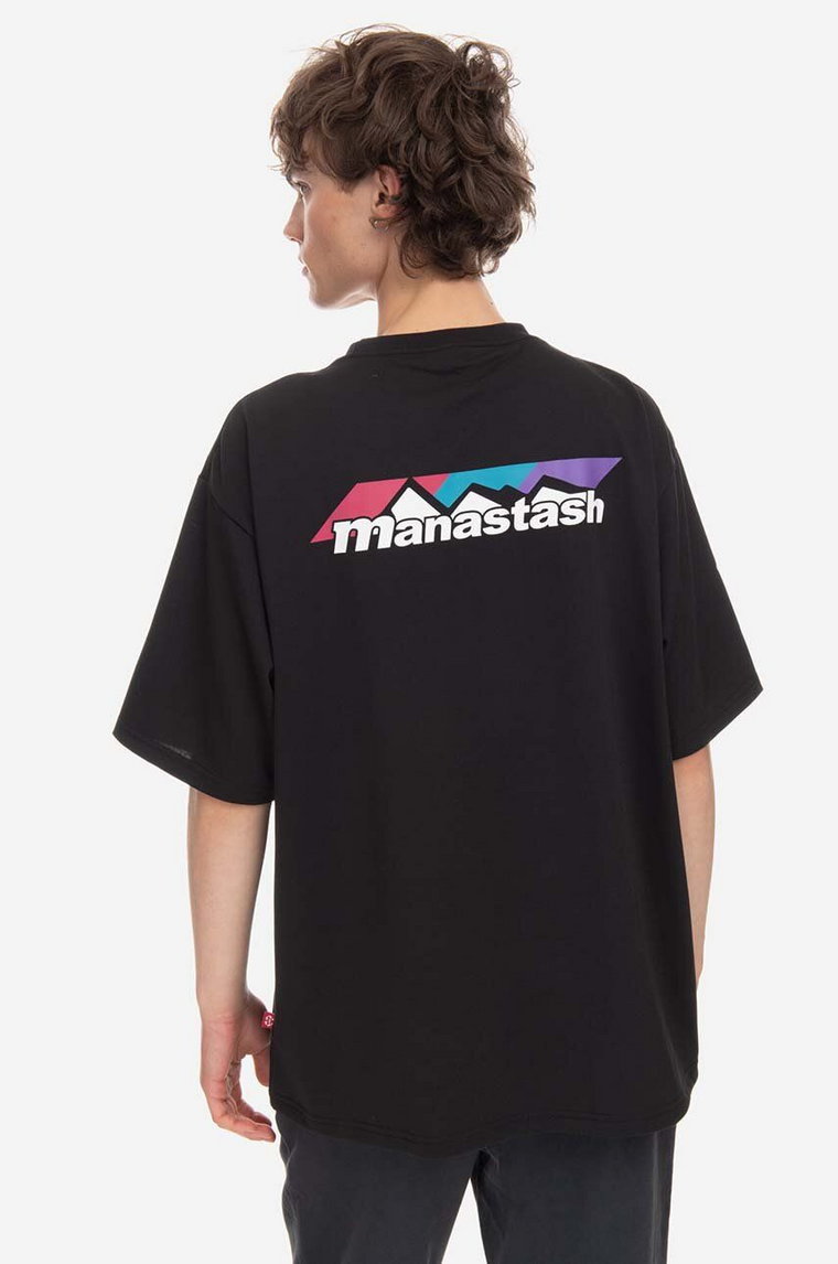 Manastash t-shirt kolor czarny z nadrukiem 7923134048-10