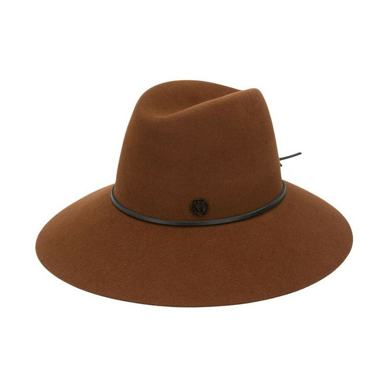 Skórzana koronka Kate Hat 20pfa filcu Maison Michel