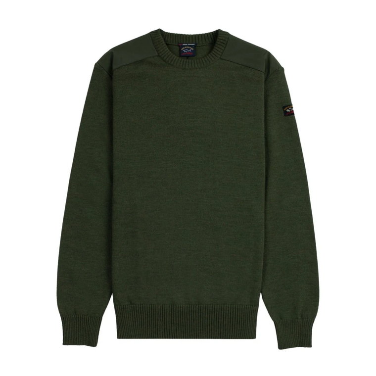 Zielony Sweter z Okrągłym Dekoltem - Wysoka Jakość, Nowoczesny Styl Paul & Shark