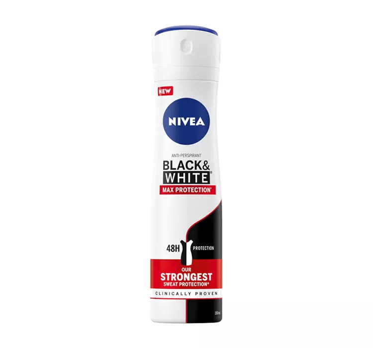 NIVEA BLACK&WHITE MAX PROTECTION ANTYPERSPIRANT W SPRAYU DLA KOBIET 150ML