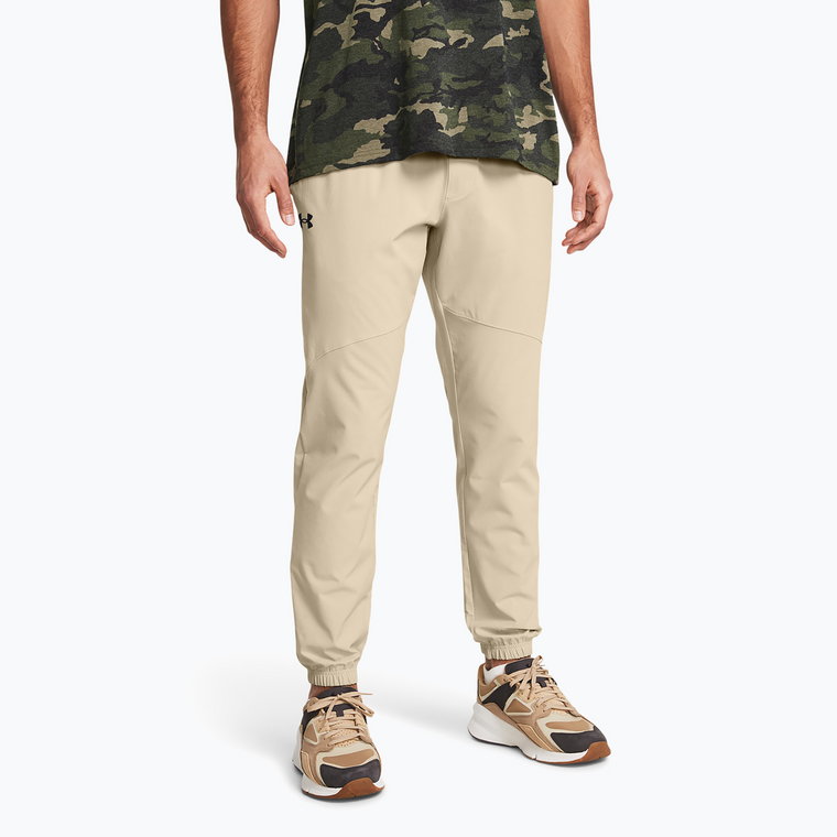 Spodnie męskie Under Armour Stretch Woven Joggers khaki base/black | WYSYŁKA W 24H | 30 DNI NA ZWROT