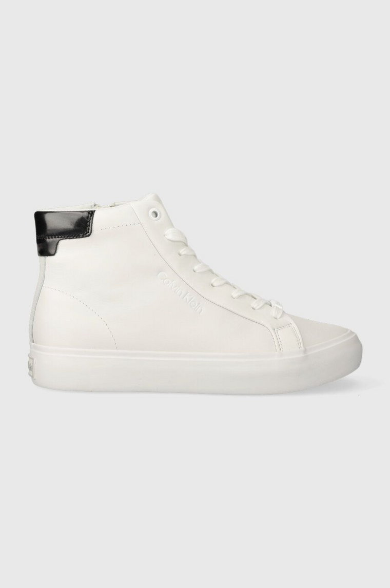 Calvin Klein trampki VULC HIGH TOP damskie kolor biały HW0HW01679