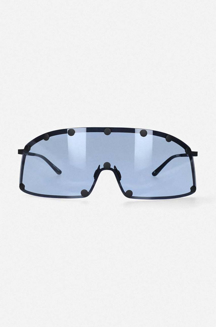 Rick Owens okulary przeciwsłoneczne kolor czarny RG0000001.BLUE-CZARNY