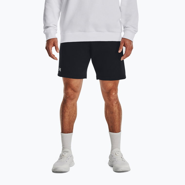 Spodenki treningowe męskie Under Armour Rival Fleece black/white | WYSYŁKA W 24H | 30 DNI NA ZWROT