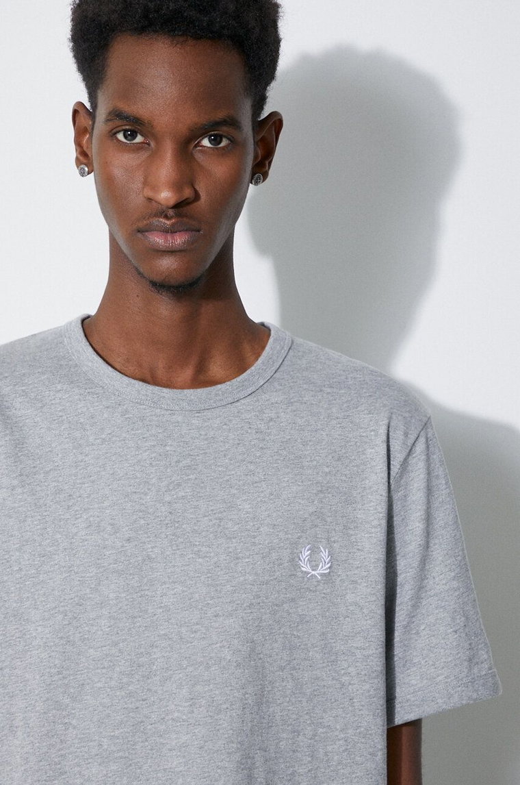 Fred Perry t-shirt bawełniany Ringer T-Shirt męski kolor szary melanżowy M3519.R49