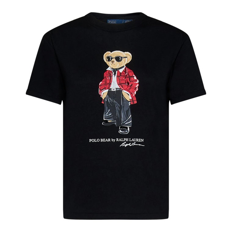 Czarne koszulki i pola z logo niedźwiedzia Polo Ralph Lauren