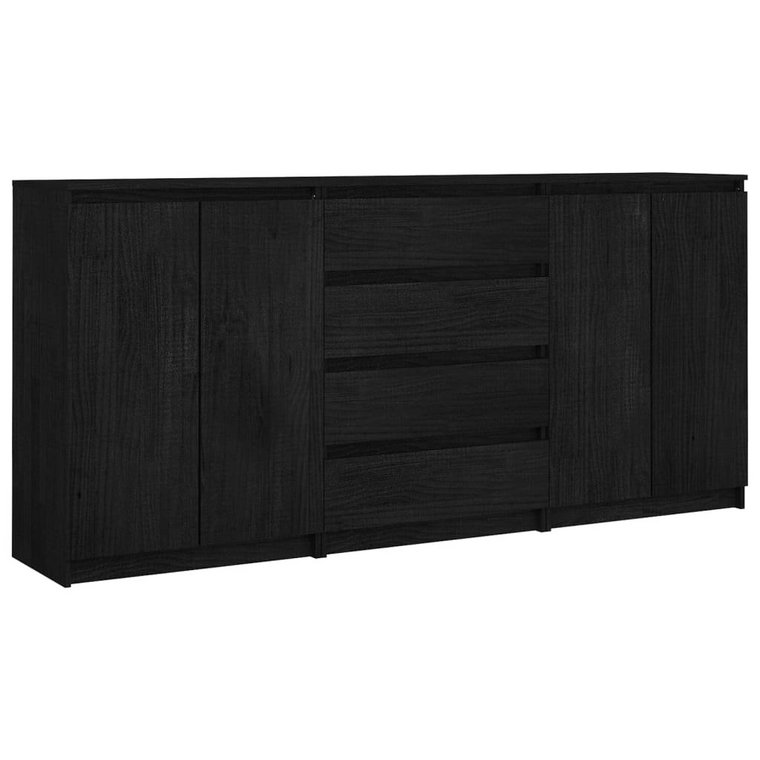 Drewniane szafki rustykalne 180x36x84 cm, czarne