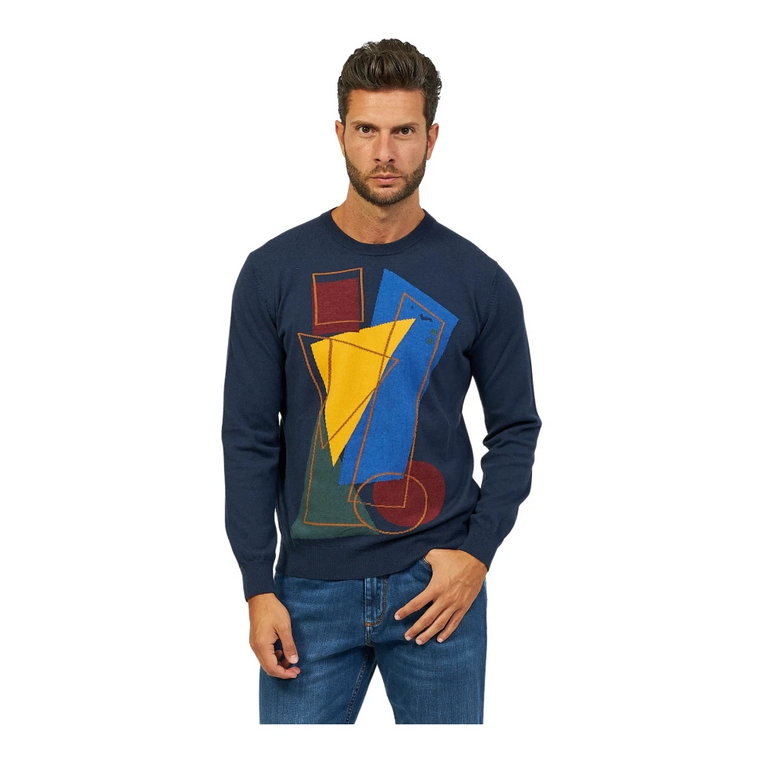 Swetry z Geometrycznym Wzorem dla Mężczyzn Harmont & Blaine