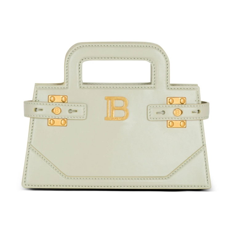 Mała torba B-Buzz Top Handle z cielęcej skóry Balmain