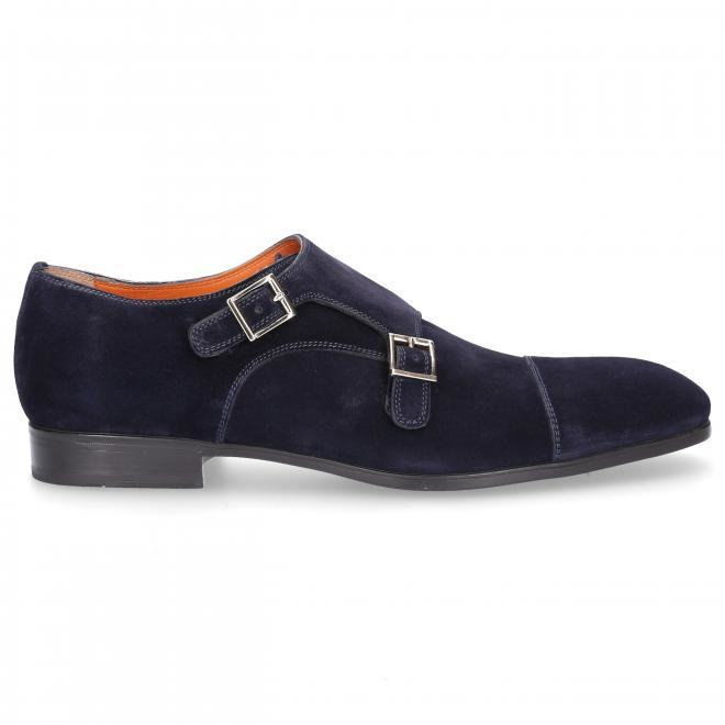 Santoni Buty z klamrą  14549 zamsz