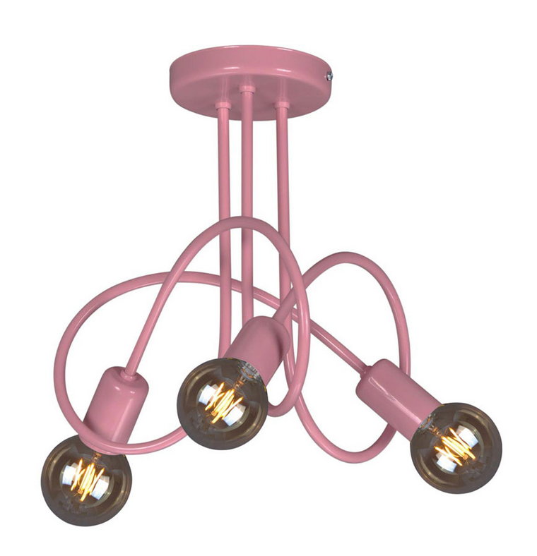 Różowa lampa sufitowa dla dziewczynki - S548-Nelia