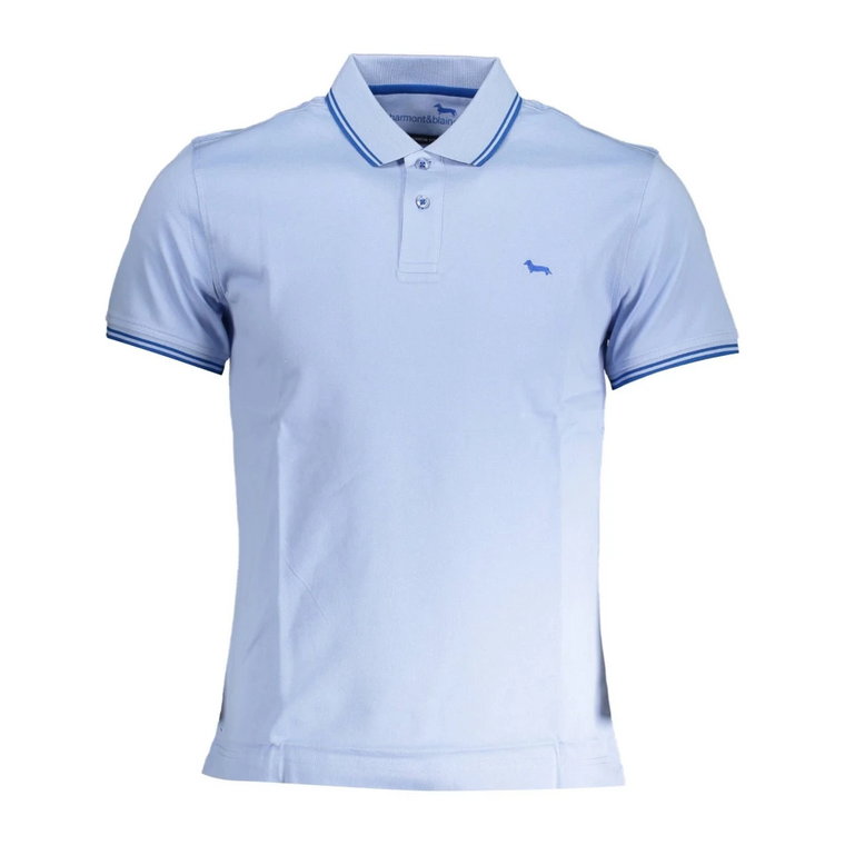 Lekki Niebieski Polo Shirt z Kontrastującymi Szczegółami Harmont & Blaine