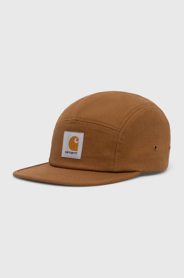 Carhartt WIP czapka z daszkiem Backley Cap kolor brązowy z aplikacją I016607.HZXX