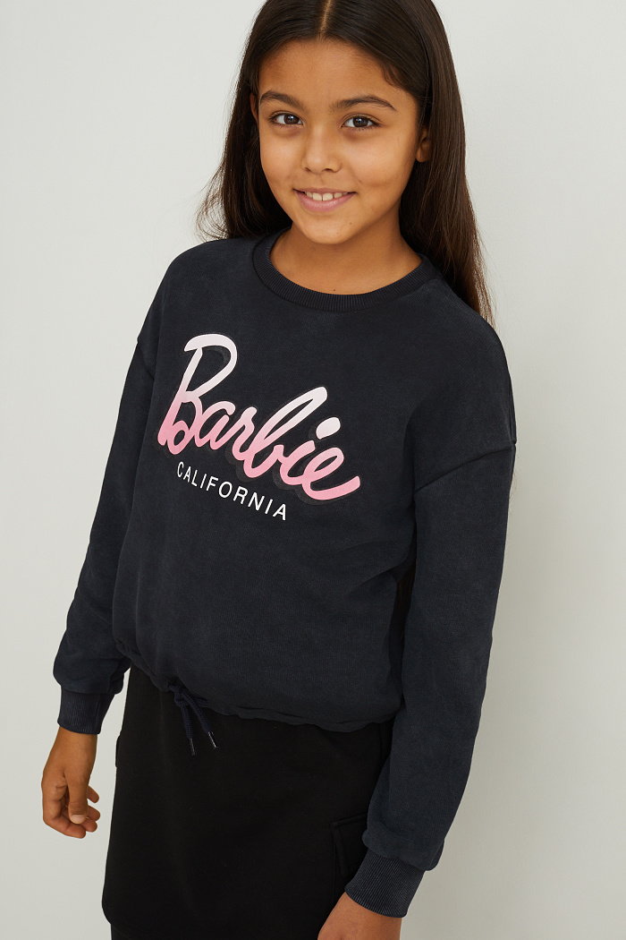 C&A Barbie-bluza trykotowa, Czarny, Rozmiar: 164