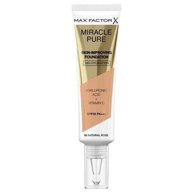 Max Factor Miracle Pure SPF30 PA+++ podkład poprawiający kondycję skóry 50 Natural Rose 30ml