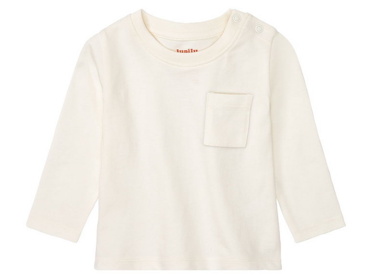 lupilu Koszulki niemowlęce z długim rękawem, z bawełny organicznej, 2 sztuki (50/56, Paski/czerwony/biały)