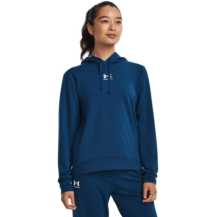 Damska bluza treningowa Under Armour Rival Terry Hoodie - granatowa