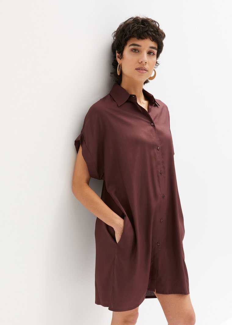 Sukienka koszulowa ze zrównoważonej wiskozy