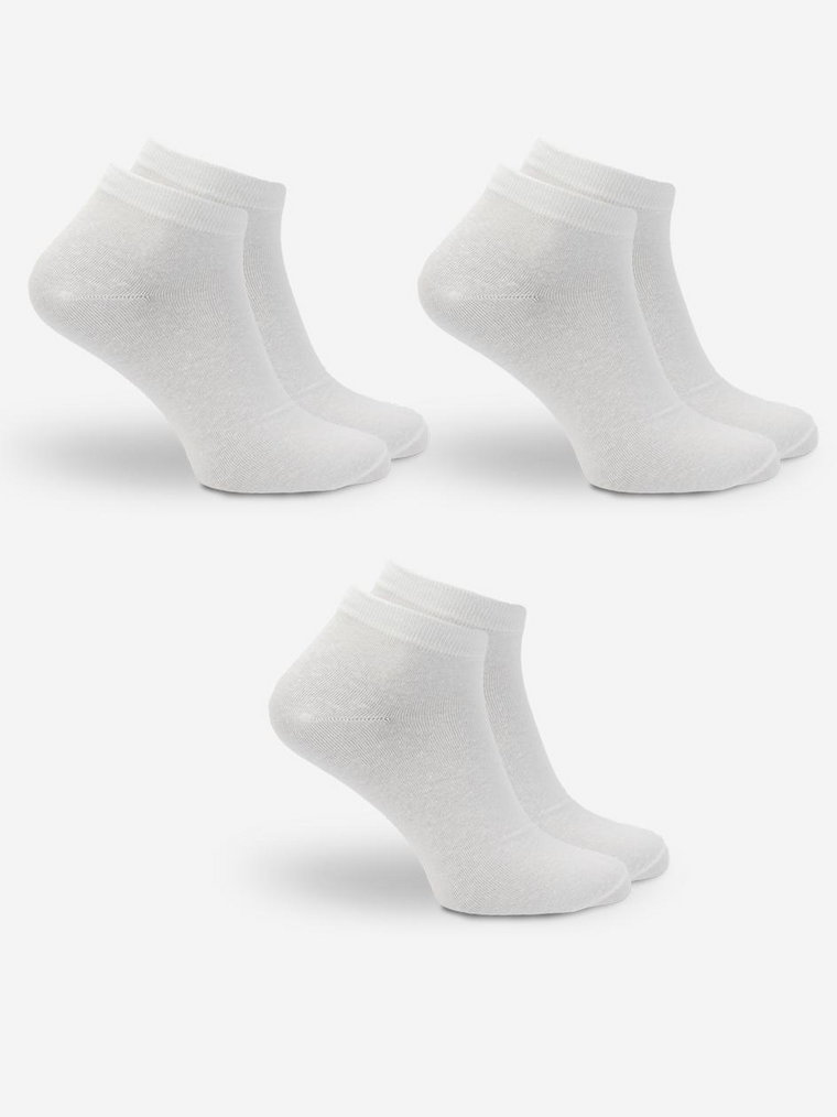 Zestaw 3 Par Niskich Skarpet Męskich Białych Urban Socks No Logo