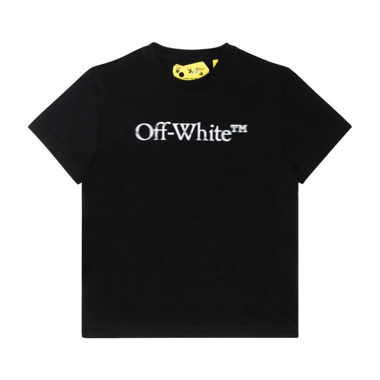 Czarna i biała bawełniana koszulka dla dzieci Off White