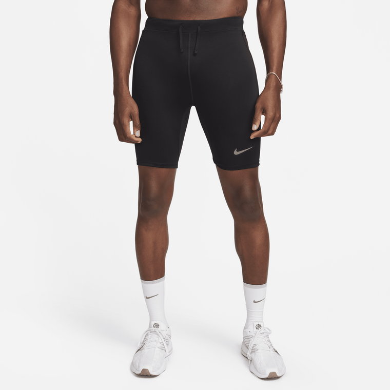Męskie legginsy z wszytą bielizną do biegania o długości 1/2 Dri-FIT Nike Fast - Szary