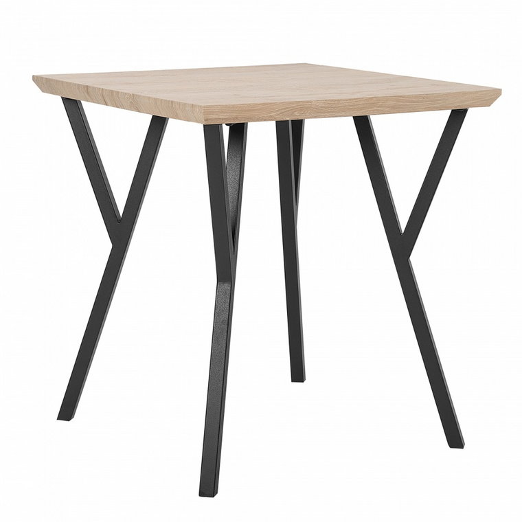 Stół do jadalni 70 x 70 cm jasne drewno z czarnym BRAVO kod: 4251682217965
