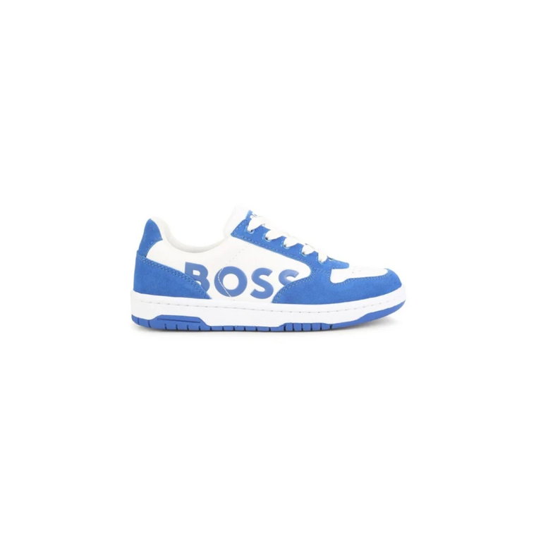 Niebieskie Sneakersy z Debossed Logo Hugo Boss