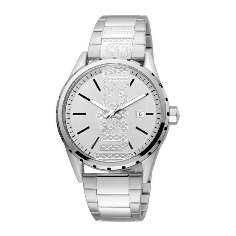 Srebrny męski zegarek modowy Just Cavalli