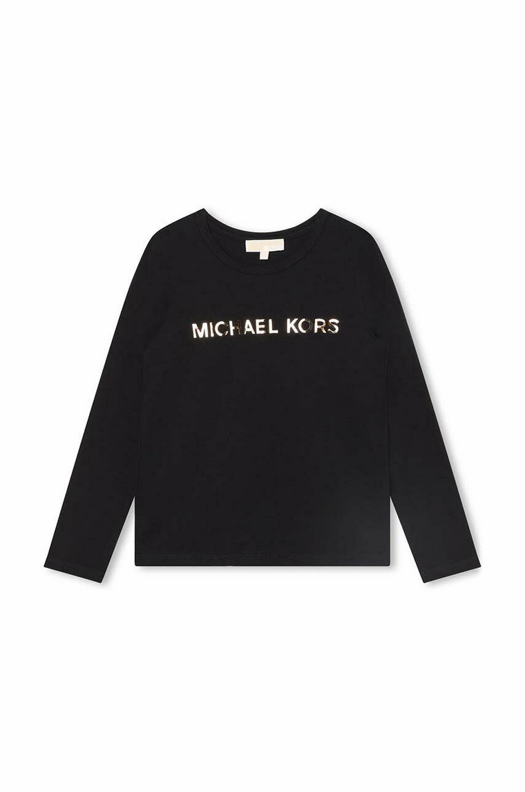 Michael Kors longsleeve dziecięcy kolor czarny z nadrukiem