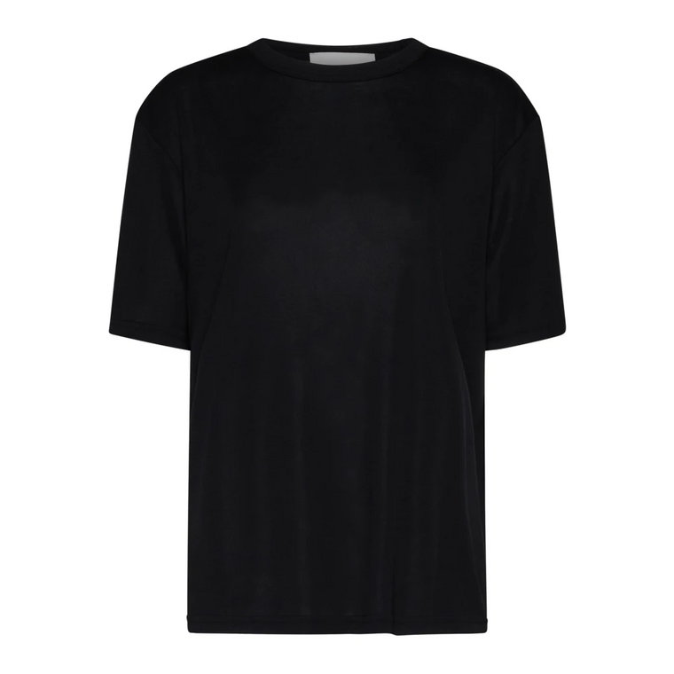 Czarna koszulka z unikalnym wzorem Studio Nicholson