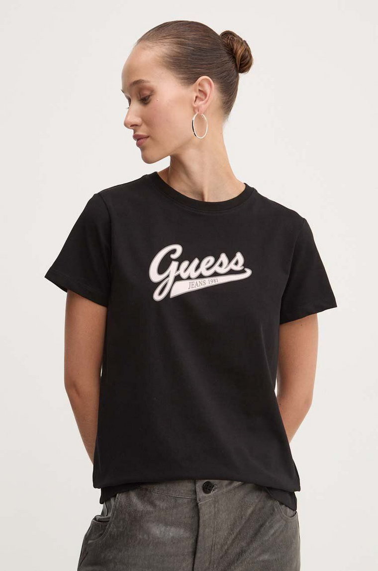 Guess Jeans t-shirt damski kolor czarny W4YI13 J1314