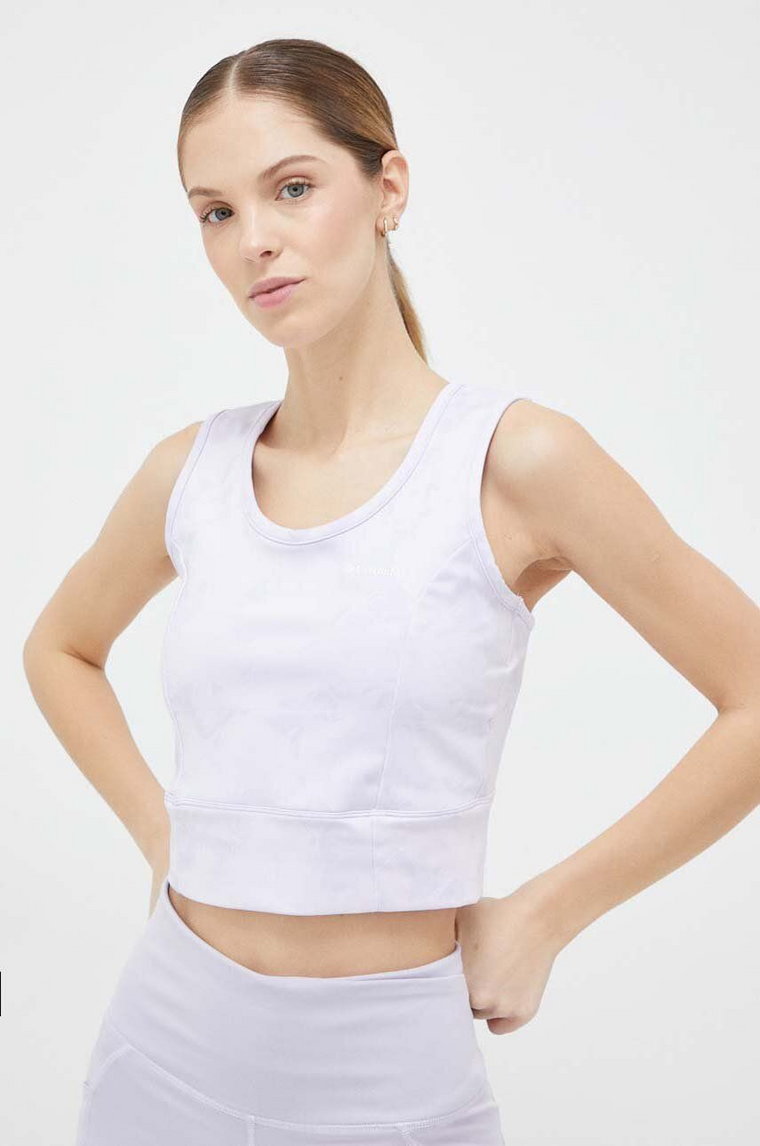 Columbia top sportowy Windgates II Cropped damski kolor fioletowy