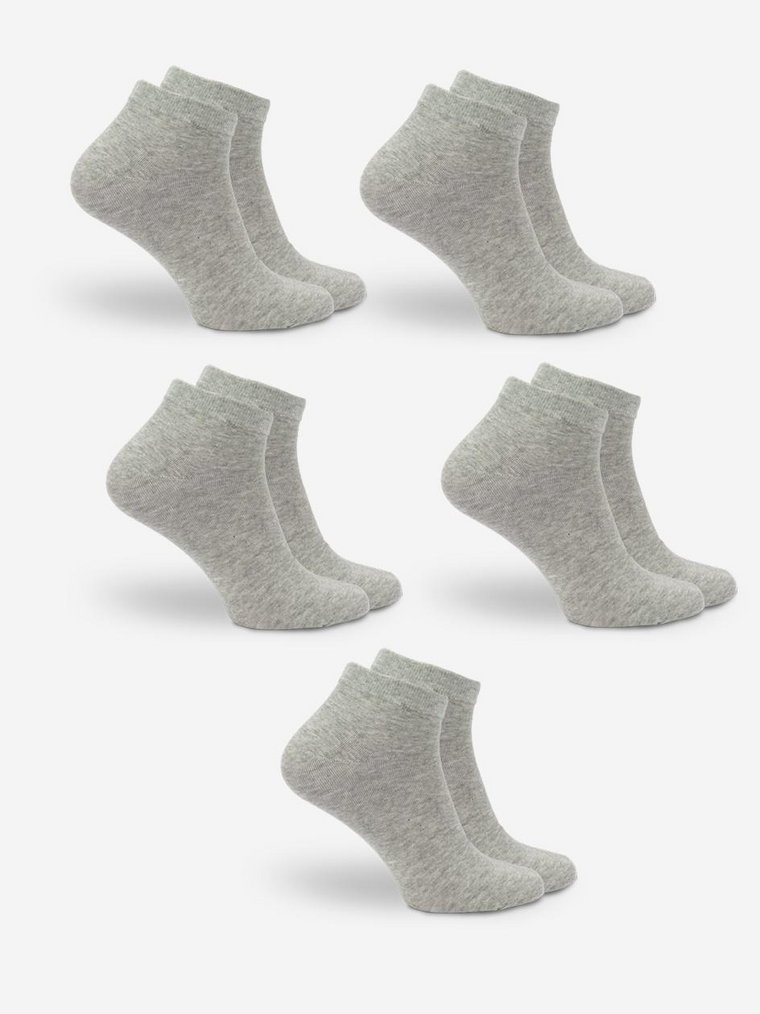 Zestaw 5 Par Niskich Skarpet Męskich Szarych Urban Socks No Logo