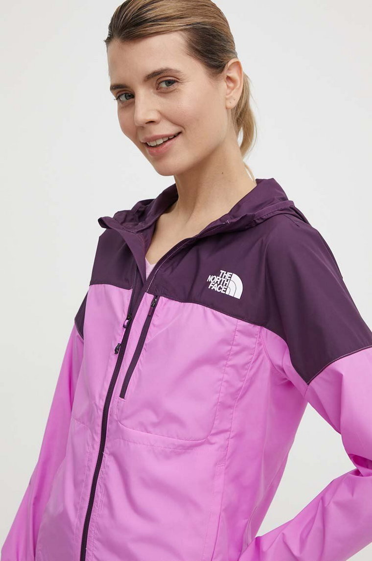 The North Face wiatrówka kolor fioletowy przejściowa NF0A8720ROP1