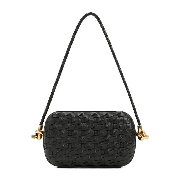 Ciemnozielona Kokardka Pasek Clutch Bottega Veneta