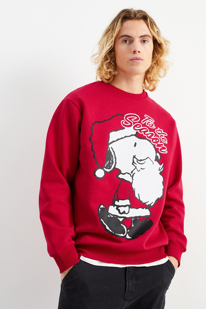 C&A Bluza w bożonarodzeniowym stylu-Snoopy, Czerwony, Rozmiar: 2XL