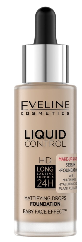 Eveline Liquid Control - Podkład z niacynamidem w dropperze 35 Natural Beige 32ml
