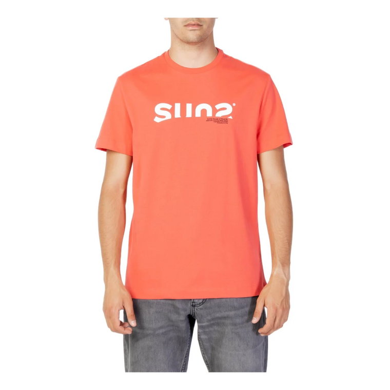 Czerwony T-shirt z nadrukiem Suns