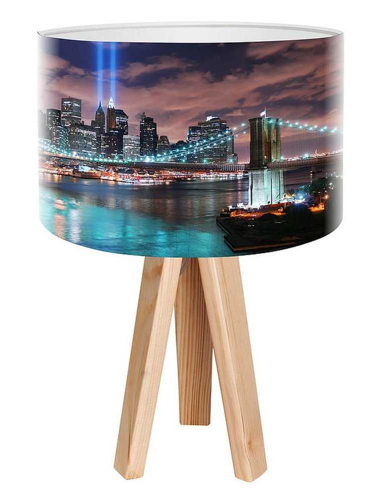 Lampa stołowa MACODESIGN Manhattan nocą mini-foto-015, 60 W